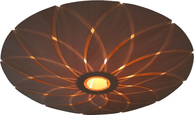 Lotus hanglamp of plafondlamp van 90 cm in hout